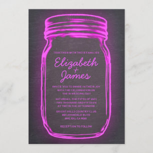 Vintager Mason Jar Hochzeit Einladungen