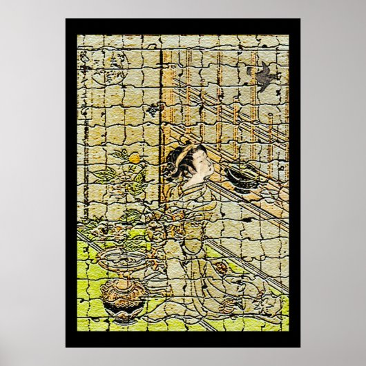 Vintager May Cuckoo mit modernem Kunstposter Poster (Vorne)