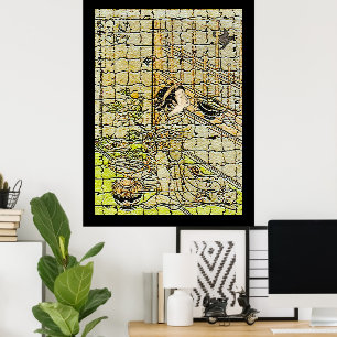 Vintager May Cuckoo mit modernem Kunstposter Poster