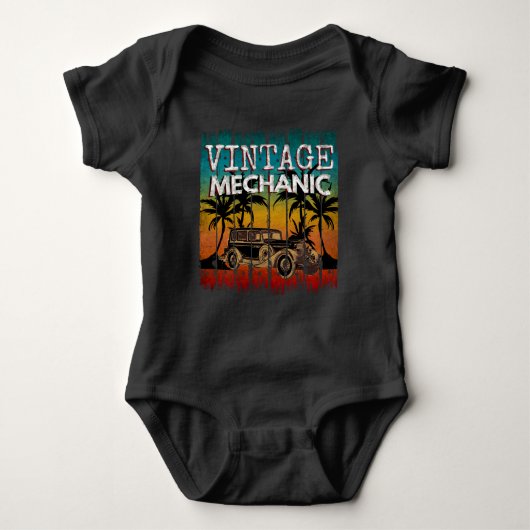 VINTAGER MECHANIC BABY STRAMPLER (Vorderseite)