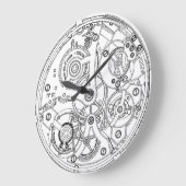 Vintager Mechanismus Große Wanduhr (Winkel)