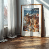 Vintager mediterraner Glamour Klassische Bootsfahr Poster