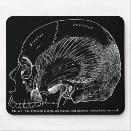 Vintager medizinischer zeichnender menschlicher mousepad
