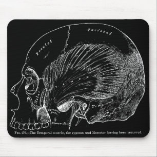 Vintager medizinischer zeichnender menschlicher mousepad