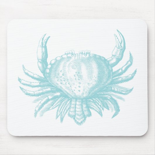 Vintager Meereskrabbe Mousepad (Vorne)