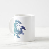 Vintager Meeresschildkrötenstrand Kaffeetasse (Vorderseite Links)