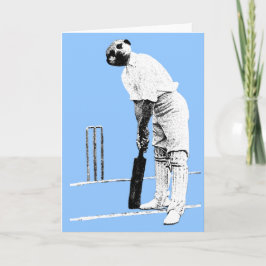 Vintager meerkat Cricketer Feiertagskarte