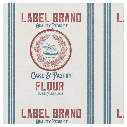 Vintager Mehl-Sack-Entwurf Stoff (Nahaufnahme)