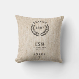 Vintager Mehl-Sack Kissen