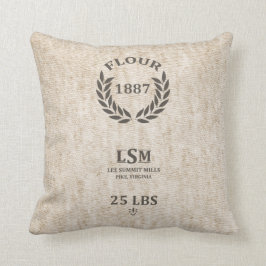 Vintager Mehl-Sack Kissen