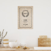 Vintager Mehlsack Poster (Küche)