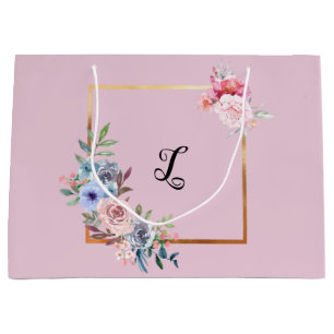 Vintager, mehrfarbiger Text für Blume Große Geschenktüte