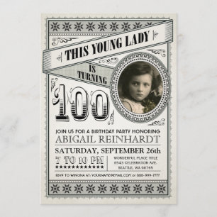 Vintager Meilenstein Einladung zum Foto