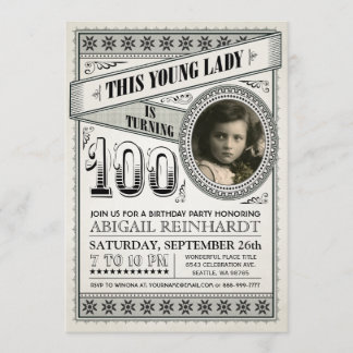 Vintager Meilenstein Einladung zum Foto