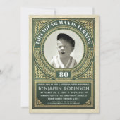 Vintager Meilenstein Einladungen zum Foto (Vorderseite)