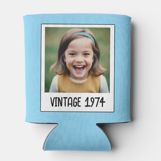 Vintager Meilenstein Geburtstag Foto Keepake Dosenkühler (Rückseite)