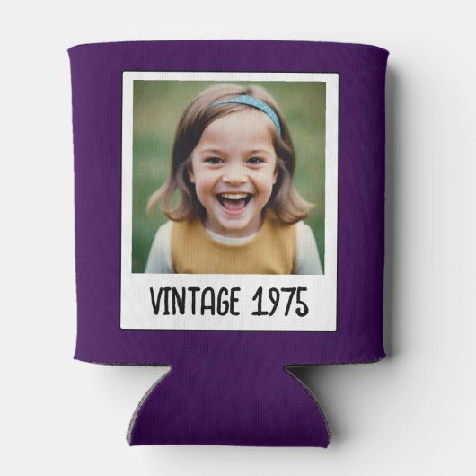 Vintager Meilenstein Geburtstag Foto Keepake Dosenkühler (Rückseite)