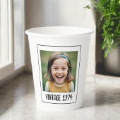 Vintager Meilenstein Geburtstag Foto Keepake Pappbecher