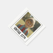 Vintager Meilenstein Geburtstag Foto Keepake Serviette (Ecke)