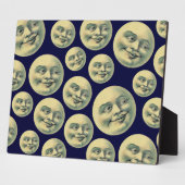 Vintager Mensch auf dem Mond Fotoplatte (Seite)