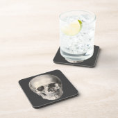 Vintager menschlicher Anatomie Schädel, Halloween- Getränkeuntersetzer (Rechte Seite)