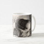 Vintager menschlicher Anatomie Schädel, Halloween- Kaffeetasse (VorderseiteRechts)