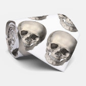 Vintager menschlicher Anatomie Schädel, Halloween- Krawatte (Gerollt)