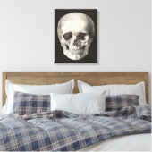 Vintager menschlicher Anatomie Schädel, Halloween- Leinwanddruck (Insitu (Schlafzimmer))