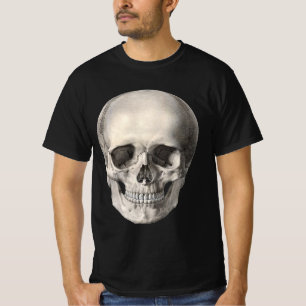 Vintager menschlicher Anatomie Schädel, Halloween- T-Shirt