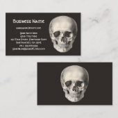 Vintager menschlicher Anatomie Schädel, Halloween- Visitenkarte (Vorne/Hinten)