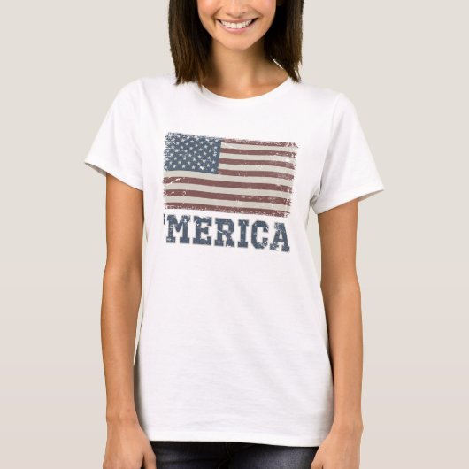 Vintager "Merican Flag T - Shirt (Vorderseite)