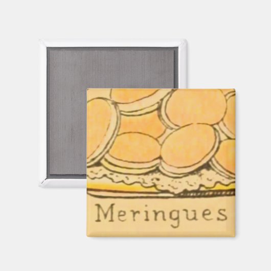 Vintager Meringue-Keksmagnet Magnet (Vorderseite/Rückseite)