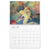 Vintager Mermaid Art Calendar Kalender (Mär 2027)