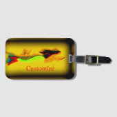 Vintager Mermaid Gepäckanhänger (Vorderseite (Horizontal))