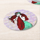 Vintager Mermaid Paper Untersetzer (Angewinkelt)