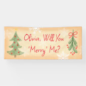Vintager "Merry Me"-Heiratsvorschlag Banner (Horizontal)