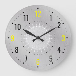 Vintager Metallic-Stil - Minimalistisch Große Wanduhr