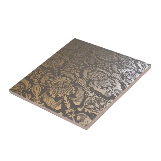 VINTAGER METALLISCHER DAMAST FLIESE (Seite)