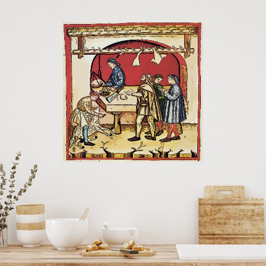 Vintager Metzgerladen Poster (Küche)