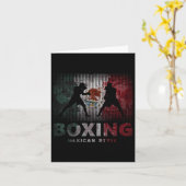 Vintager mexikanischer Boxer Karte (Gelbe Blume)