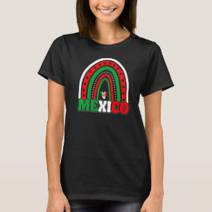 Vintager Mexikanischer Flaggenstaat Regenbogen Mex T-Shirt