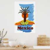 Vintager mexikanischer Palm Cartoon Poster (Küche)