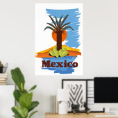 Vintager mexikanischer Palm Cartoon Poster (Heimbüro)