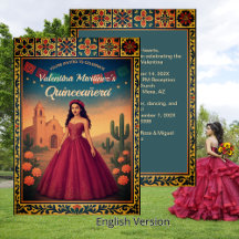 Vintager mexikanischer Quinceañera 15. Geburtstag