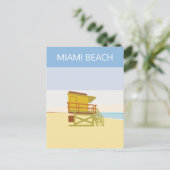 Vintager Miami Beach Florida Postkarte (Stehend Vorderseite)
