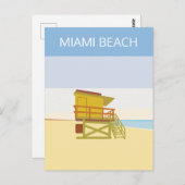 Vintager Miami Beach Florida Postkarte (Vorne/Hinten)