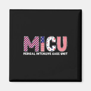 Vintager Micu Nurse US Flag Patriotic 4. Juli P Magnet