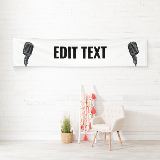 Vintager Mikrofon-Event-Bühne - benutzerdefinierte Banner (Insitu)