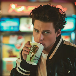 Vintager Mikrofon-Papiercup Pappbecher