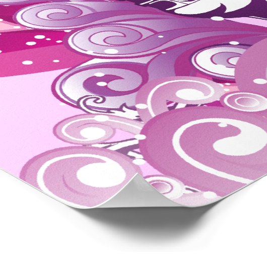 Vintager Mikrofonvektor Poster (Ecke)